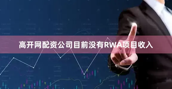 高开网配资公司目前没有RWA项目收入